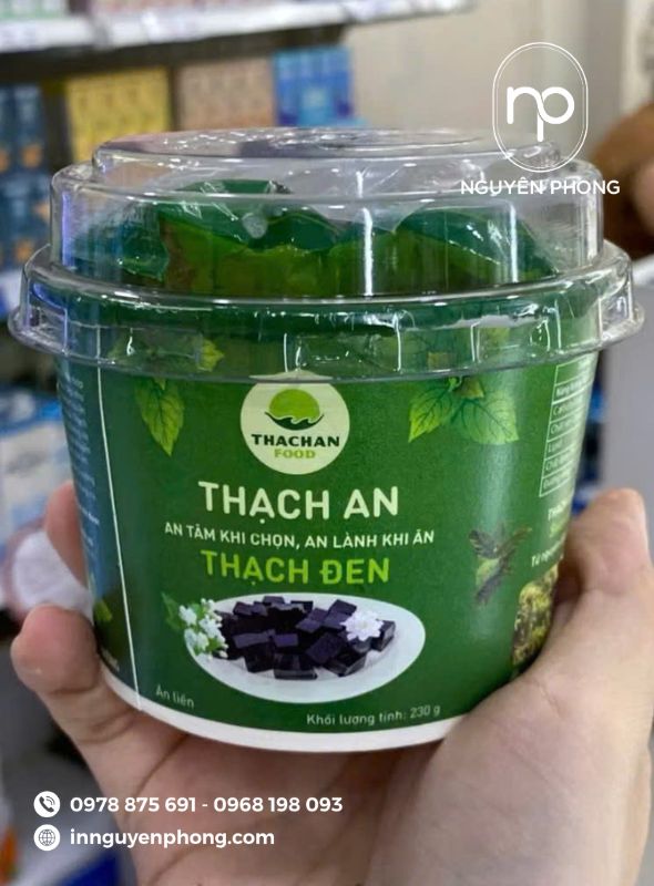 in tem dán thạch đen bắt mắt